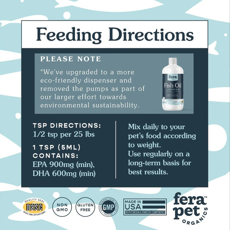Fish Oil + Vitamin E For Dog And Cats - 8oz