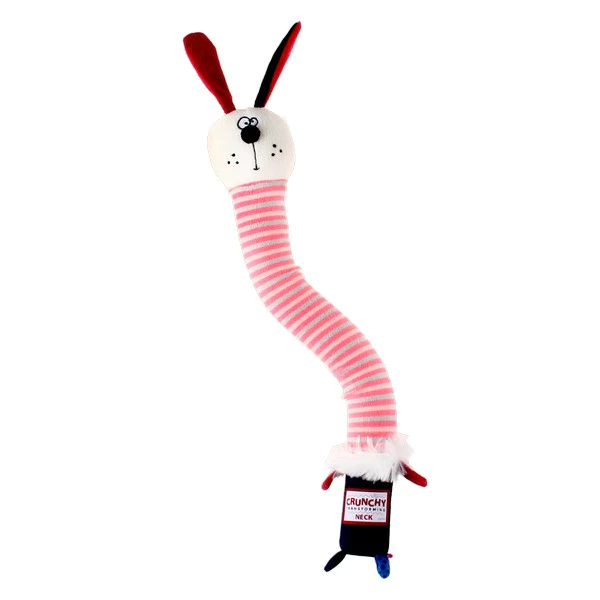 Crunchy Neck Plush Friendz Rabbit with bone & squeaker