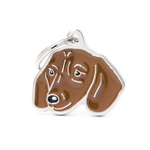 ID Tag - Friends Collection - Fawn Daschund Dog Tag | Personalized Cat Dog Tag