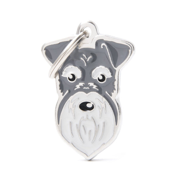 ID Tag - Friends Collection - Pepper and Salt Schnauzher Dog Tag | Personalized Cat Dog Tag