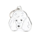 ID Tag - Friends Collection - White Poodle Female Dog Tag | Personalized Cat Dog Tag