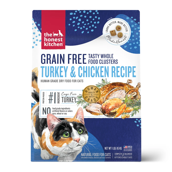 Whole Food Clusters Turkey & Chicken Recipe Grain-Free Dry Cat Food