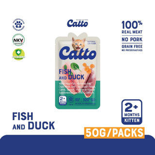 Catto Fish and Duck Kitten Wet Food