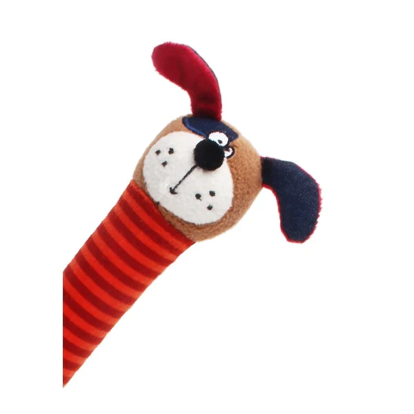 Crunchy Neck Plush Friendz Dog with bone & squeaker