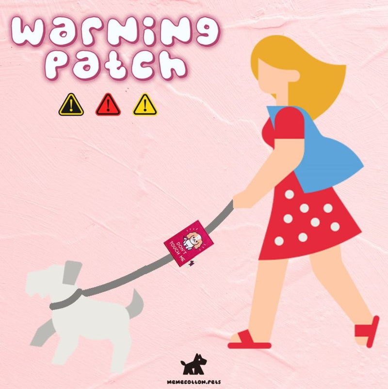 Warning Patch Dog Leash Sticker