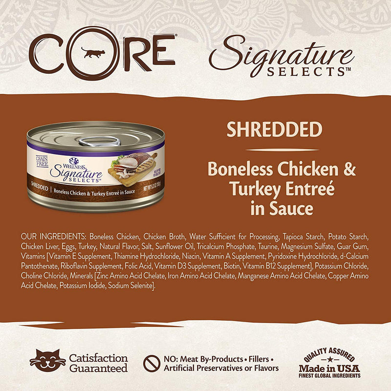 CORE Signature Selects Shredded Chicken & Turkey Grain-Free Canned Cat Food