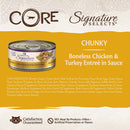 CORE Signature Selects Chunky Chicken & Turkey Grain-Free Canned Cat Food