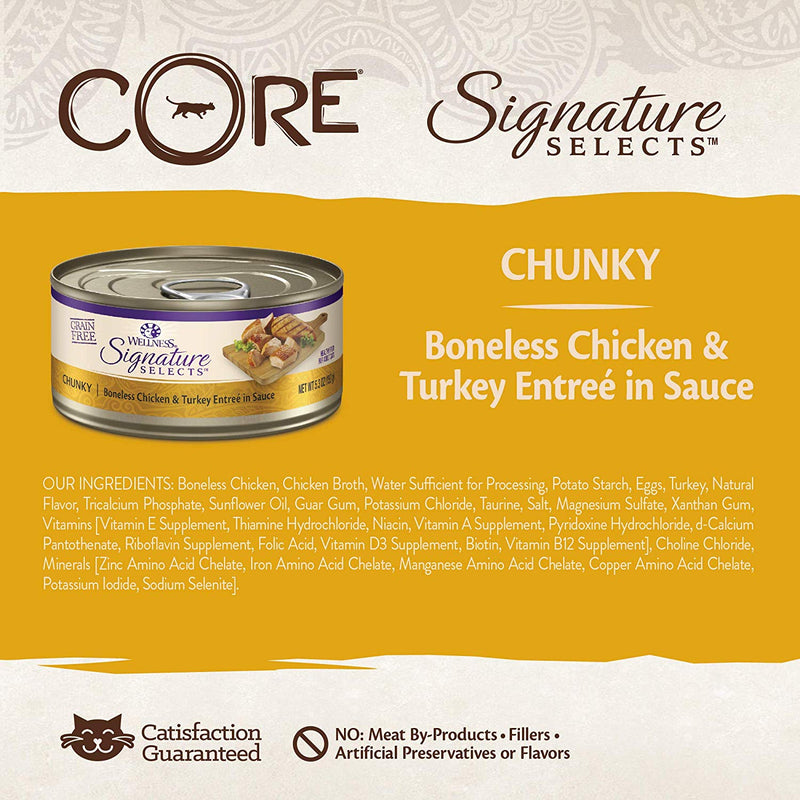 CORE Signature Selects Chunky Chicken & Turkey Grain-Free Canned Cat Food