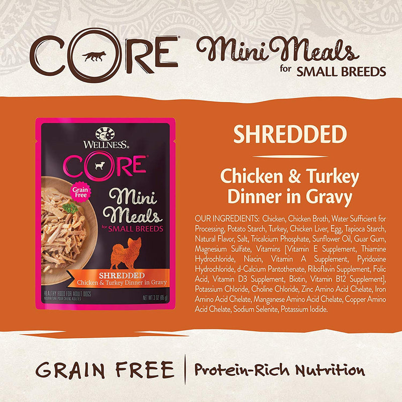 CORE Small Breed Mini Meals Shredded Chicken & Turkey Wet Dog Food