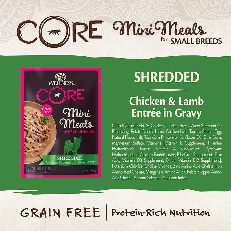 CORE Small Breed Mini Meals Shredded Chicken & Lamb Wet Dog Food