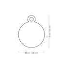 ID Tag - ID Tag Basic Collection Big Round in Aluminum | Personalized Cat Dog Tag