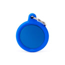 ID Tag - Hushtag Collection - Aluminium Circle With Rubber | Personalized Cat Dog Tag