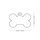 ID Tag - Basic Handmade Small Bone ID Tag | Personalized Cat Dog Tag
