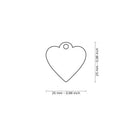 ID Tag - Shine "Small Heart Pink Glitter" ID Tag | Personalized Cat Dog Tag