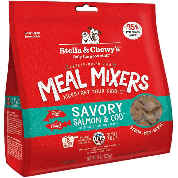 Savory Salmon & Cod Meal Mixers Freeze-Dried Raw Dog Food