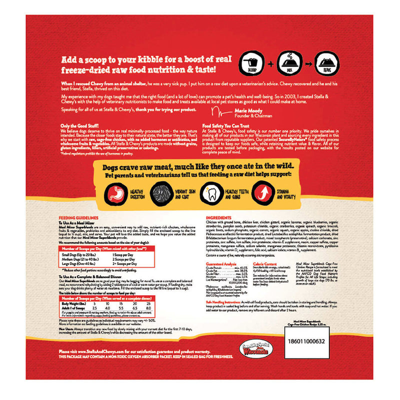 Meal Mixer SuperBlend Cage Free Chicken Freeze-Dried Raw Dog Food