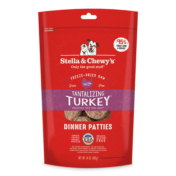 Tantalizing Turkey Dinner Patties Freeze-Dried Raw Dog Food