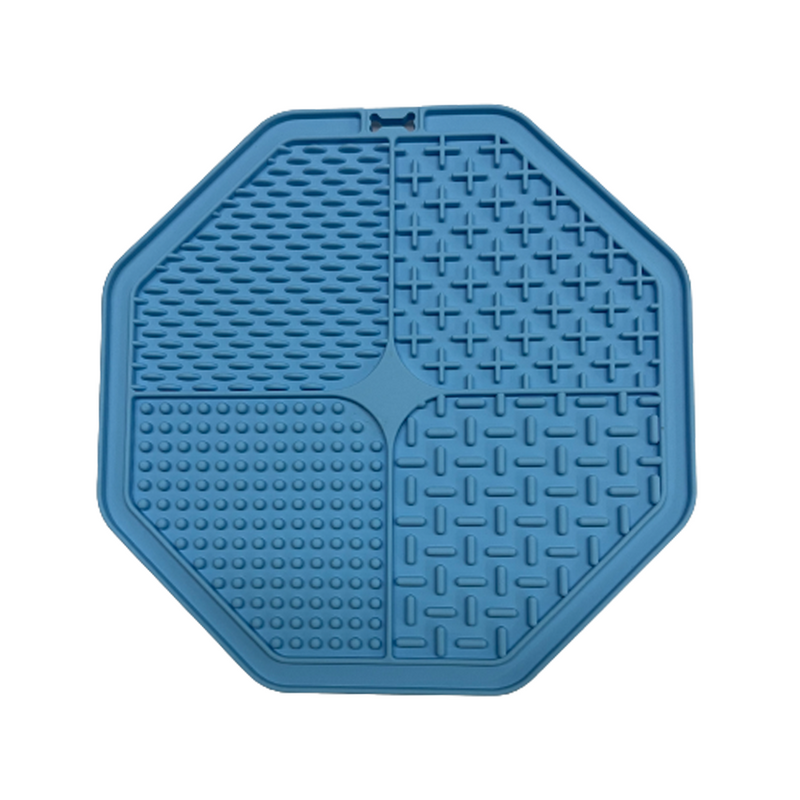 Octagonal Shape Licking Mat Slow Feeder with Suction for Pets
