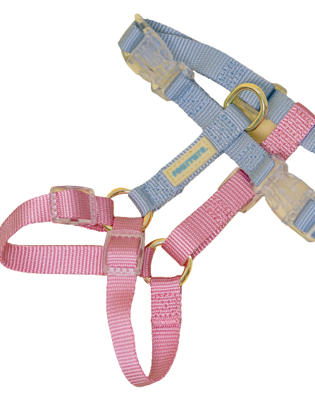 Fourrure Pink Blue Harness For Pets