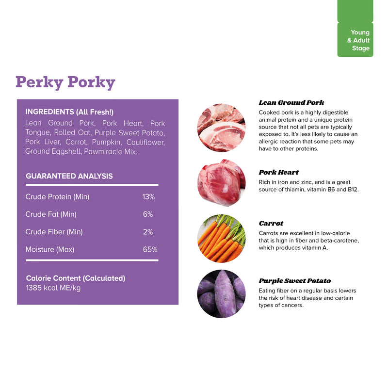 Perky Porky Cooked Dog Food