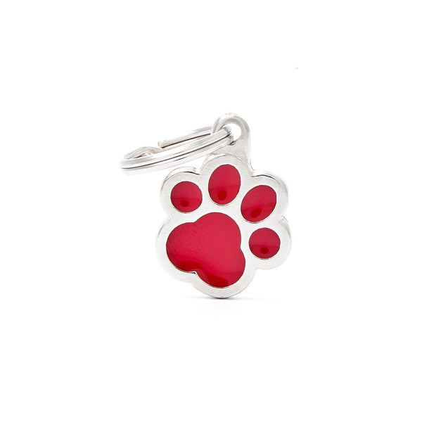 ID Tag - Classic Red Paw ID Tag | Personalized Cat Dog Tag