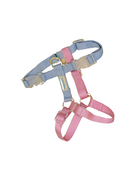 Fourrure Pink Blue Harness For Pets