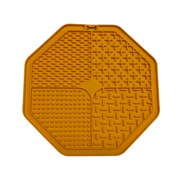 Octagonal Shape Licking Mat Slow Feeder with Suction for Pets