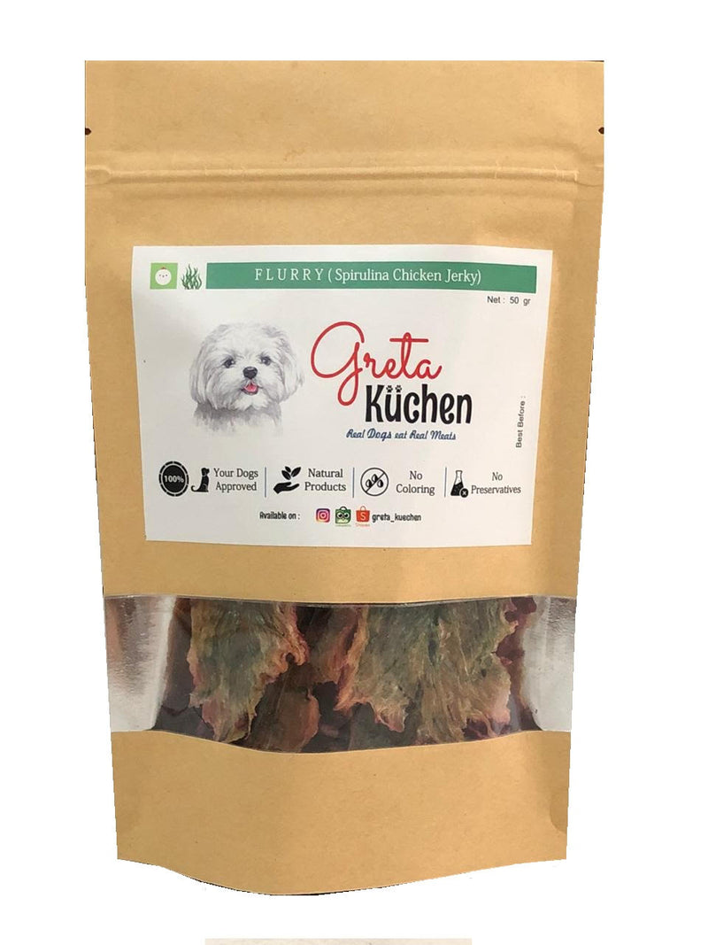 Flurry Spirulina Chicken Jerky Dog Treats