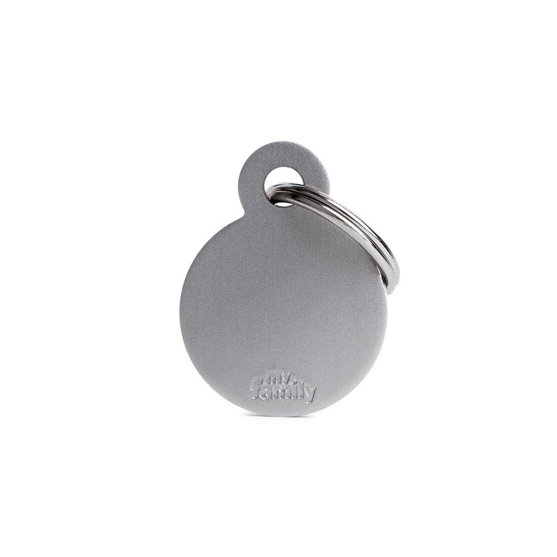 ID Tag - ID Tag Basic Collection Small Round in Aluminum | Personalized Cat Dog Tag