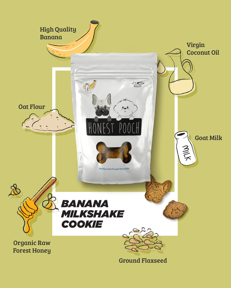 Banana Milkshake Biscuit Cookies Dog Treats