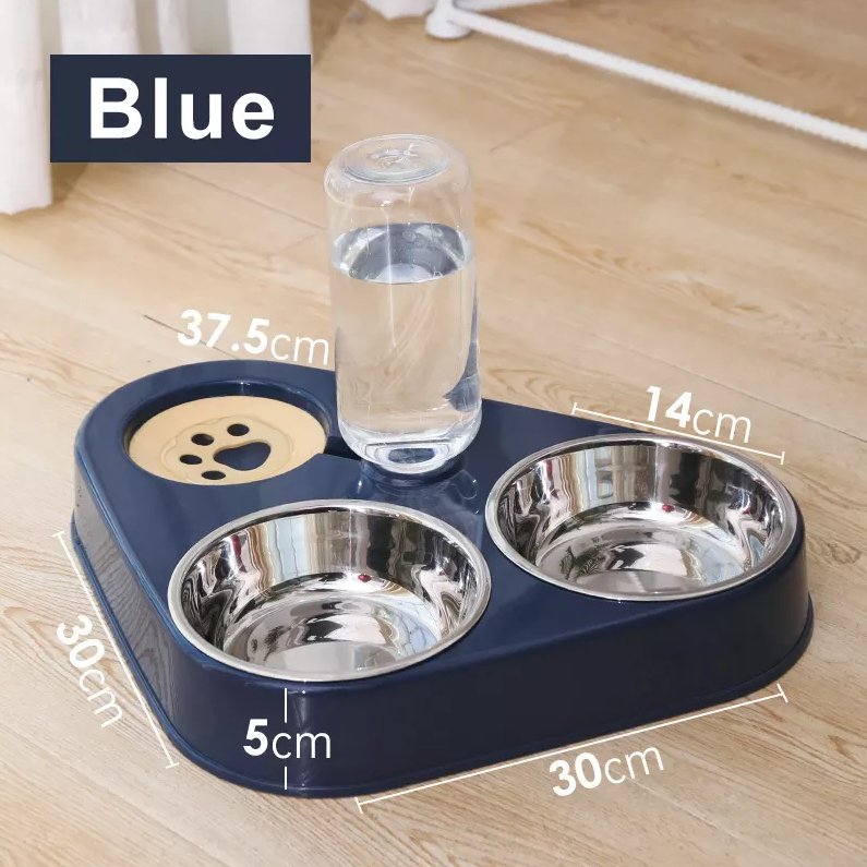 3 in 1 Pet Feeder Drinking Automatic Refilling Non Wet Mouth 500 ml