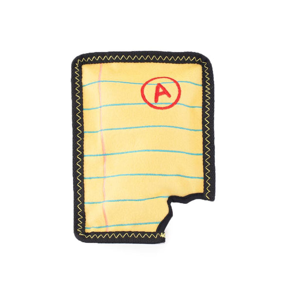 ZippyPaws Z-Stitch - Yellow Notepad Dog Toy