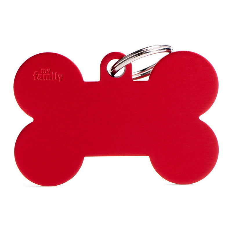 ID Tag - ID Tag Basic Collection Bone XL in aluminium | Personalized Cat Dog Tag