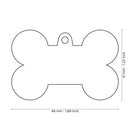 ID Tag - ID Tag Basic Collection Bone in Chrome Plated Brass | Personalized Cat Dog Tag