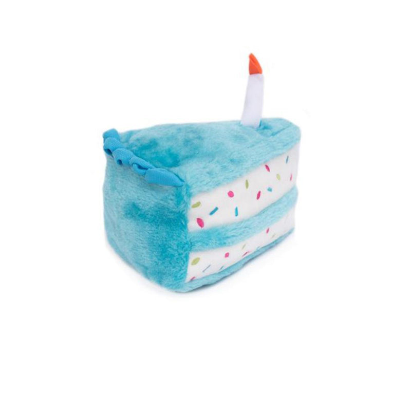 ZippyPaws NomNomz - Birthday Cake Squeaky Plush Dog Toy
