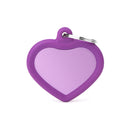 ID Tag - Hushtag Collection - Aluminium Heart With Rubber | Personalized Cat Dog Tag