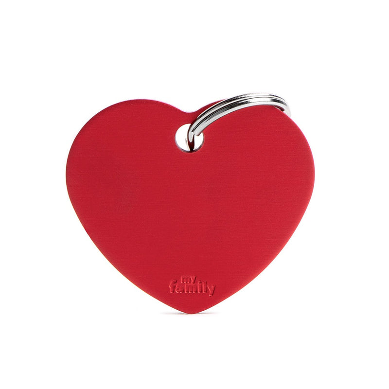 ID Tag - ID Tag Basic Collection Big Heart in Aluminum | Personalized Cat Dog Tag