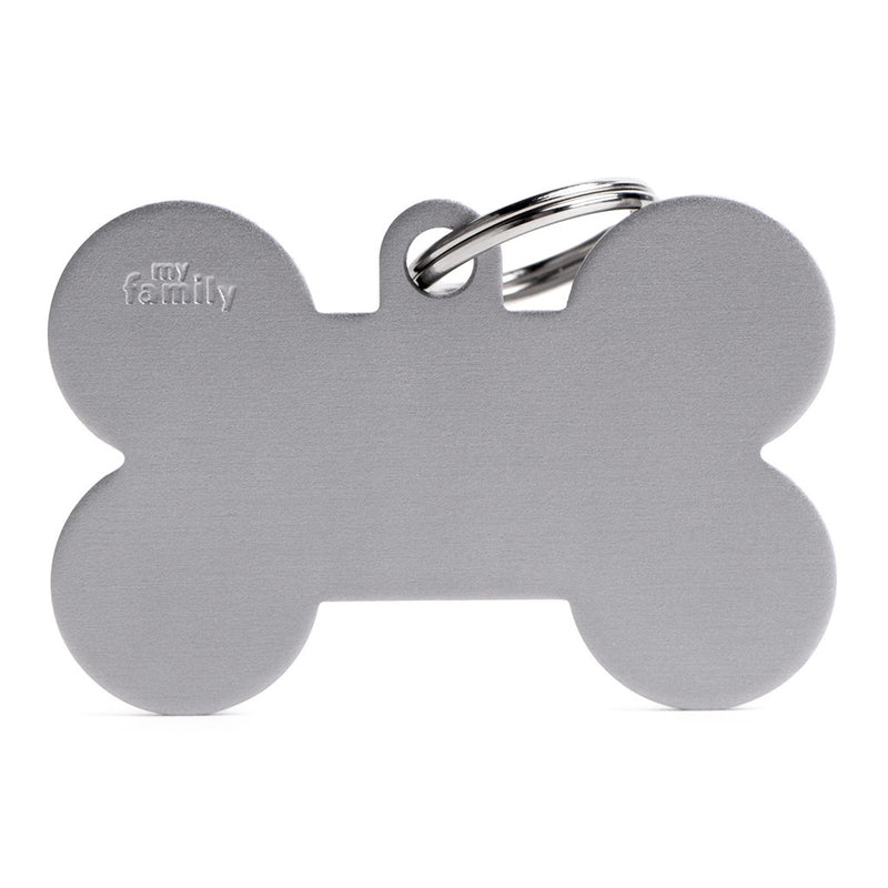 ID Tag - ID Tag Basic Collection Bone XL in aluminium | Personalized Cat Dog Tag
