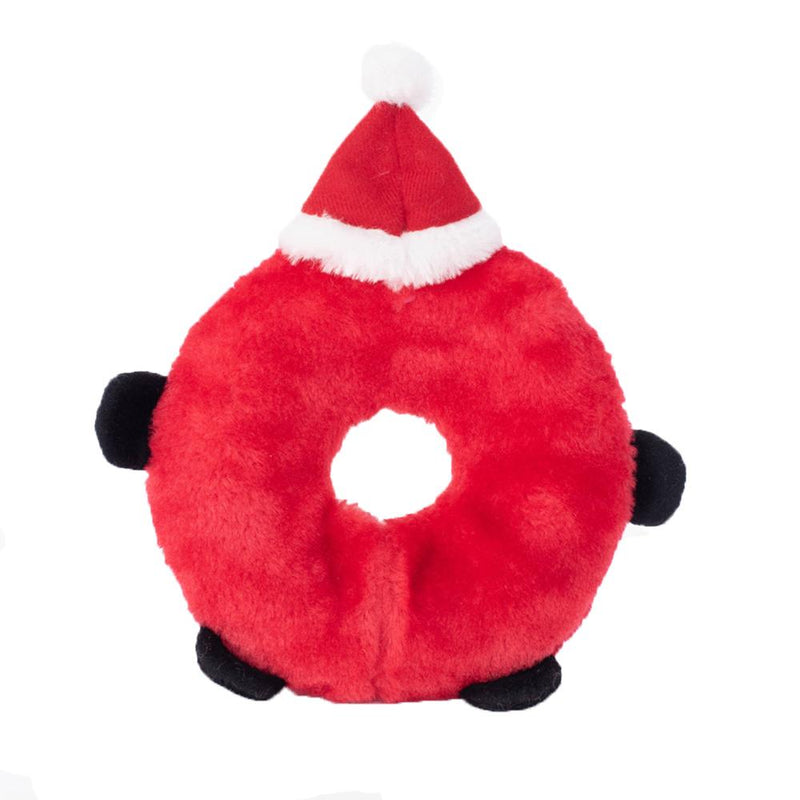 ZippyPaws Holiday Donutz Buddies - Santa Dog Toy