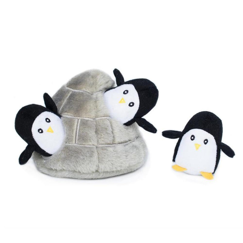 ZippyPaws Zippy Burrow - Penguin Cave Interactive Puzzle Dog Toy