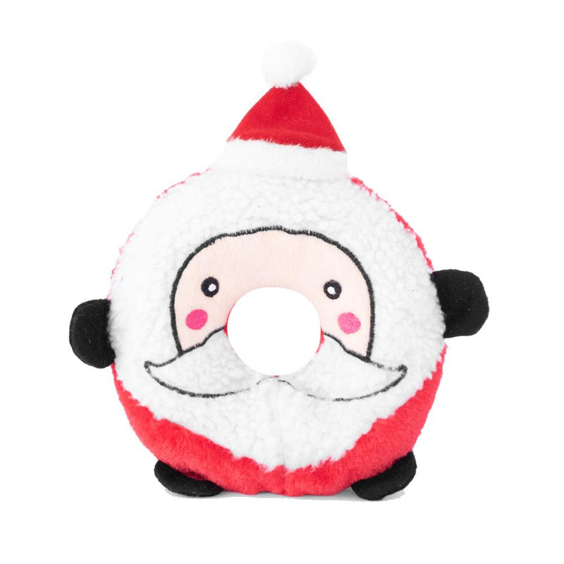 ZippyPaws Holiday Donutz Buddies - Santa Dog Toy