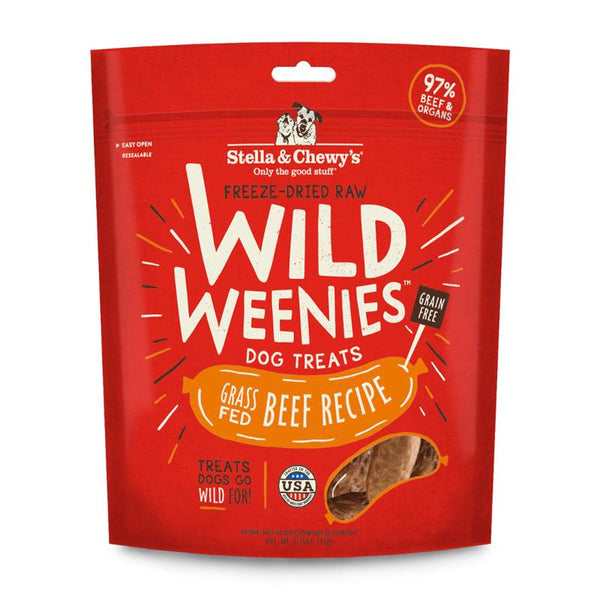 Wild Weenies Grass Fed Beef Recipe Freeze-Dried Raw Dog Treats