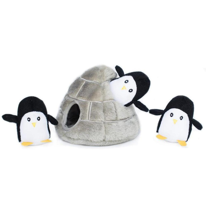 ZippyPaws Zippy Burrow - Penguin Cave Interactive Puzzle Dog Toy