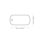 ID Tag - Hushtag Collection - Chromed XL Style With Black Rubber | Personalized Cat Dog Tag