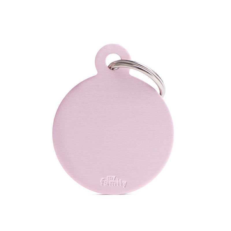 ID Tag - ID Tag Basic Collection Big Round in Aluminum | Personalized Cat Dog Tag