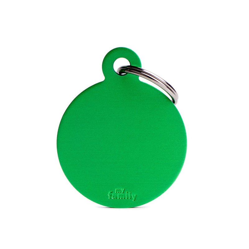 ID Tag - ID Tag Basic Collection Big Round in Aluminum | Personalized Cat Dog Tag