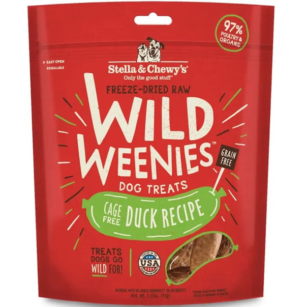 Wild Weenies Duck Recipe Freeze-Dried Raw Dog Treats