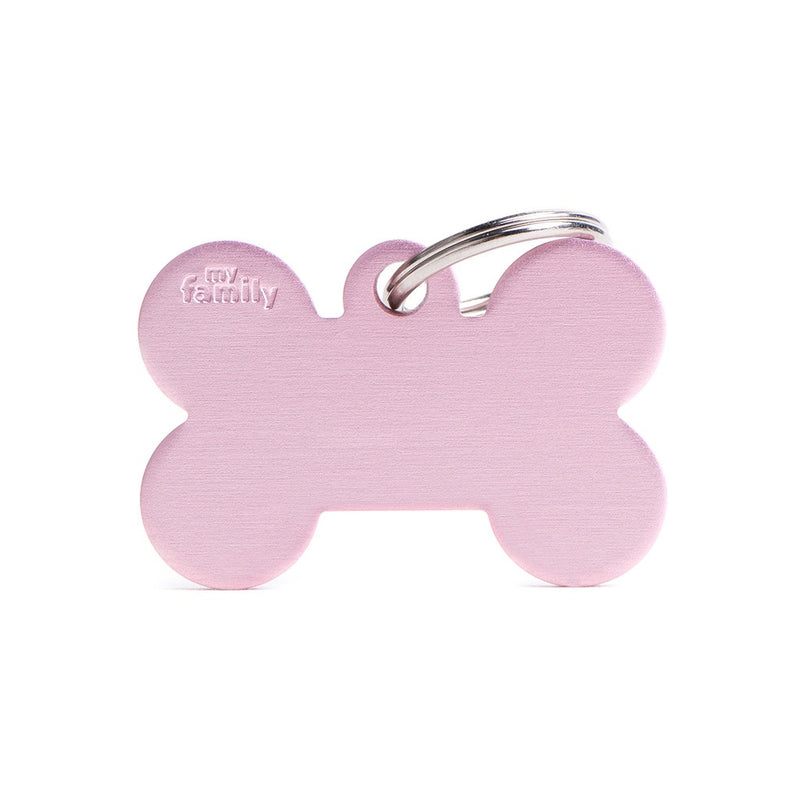 ID Tag - ID Tag Basic Collection Small Bone in Aluminum | Personalized Cat Dog Tag