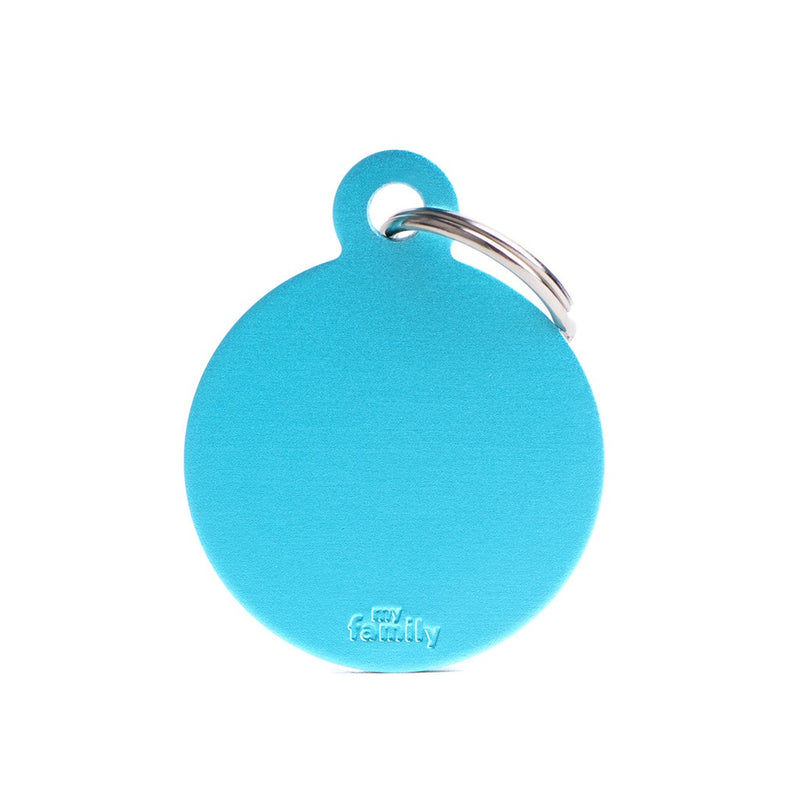 ID Tag - ID Tag Basic Collection Big Round in Aluminum | Personalized Cat Dog Tag