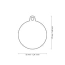 ID Tag - Shine "Big Circle Pink Glitter White Bone" ID Tag | Personalized Cat Dog Tag